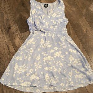 Bobeau Pinstripe Floral Dress